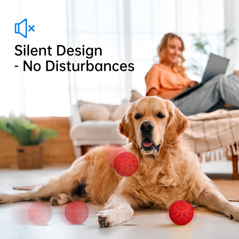 hipibbo Interactive Dog Toys Dog Ball, Durable Motion Pet Toys