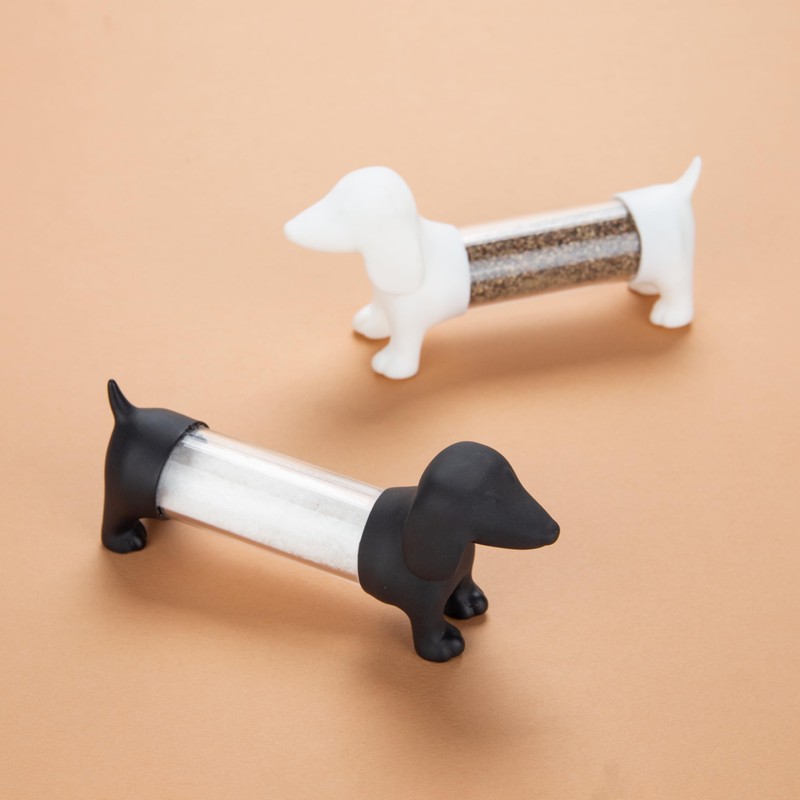 Balvi - T.pick holder salt&pepper shaker Teckel gray