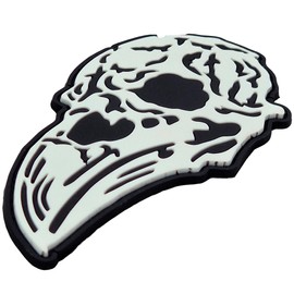 LEGEEON Tactical Nordic Raven Skull Crow Viking Odin PVC Patch Compatible with Velcro - Patches for Clothing, Tactical Equipment, Plate Carrier, Airsoft Vest and Patches for Hats