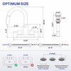 Kablle Bathroom Sink Faucet with Pull Down Sprayer 3 Holes,
