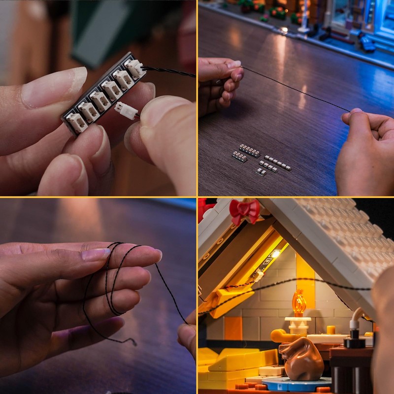 BrickBling Connecting Cable Compatible LED Light – Flexible Connector for