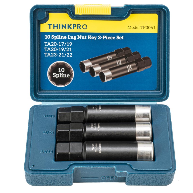 Thinkpro 10 Spline Lug Nut Socket,3 Pieces Nut Socket Compatible