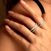 Florideco Stackable Silver Rings for Women - Silver Plated Stackable