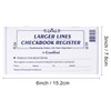 Larger Lines 20 Pack Checkbook Register, Check Registers for Personal