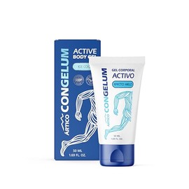 Congelum Body Gel | Cooling & Refreshing with Menthol, Cinnamon, Rosemary Oil, Ginger & Cayenne | Fast-Absorbing, Non-Greasy Skin Gel for Legs, Arms, Back & Shoulders | 1.69 fl oz | 1 Pack