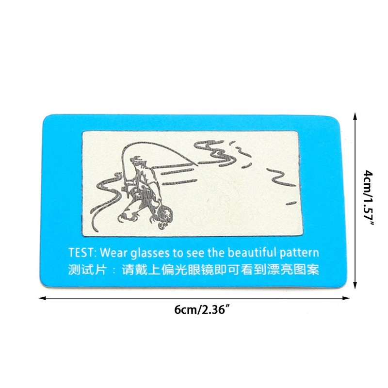 MinnowXY Polarised Sunglasses Lens Shades Glasses Tester Testing Card Check