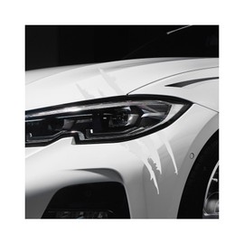 ZNDAW 2PCS Car Claw Mark Decals, Waterproof Vinyl Monster Claw Marks Headlight Car Sticker, Stripes Scratch Decal Decoration Stickers for Sports Cars SUV Pickup Truck, Car Accessories (Silver)