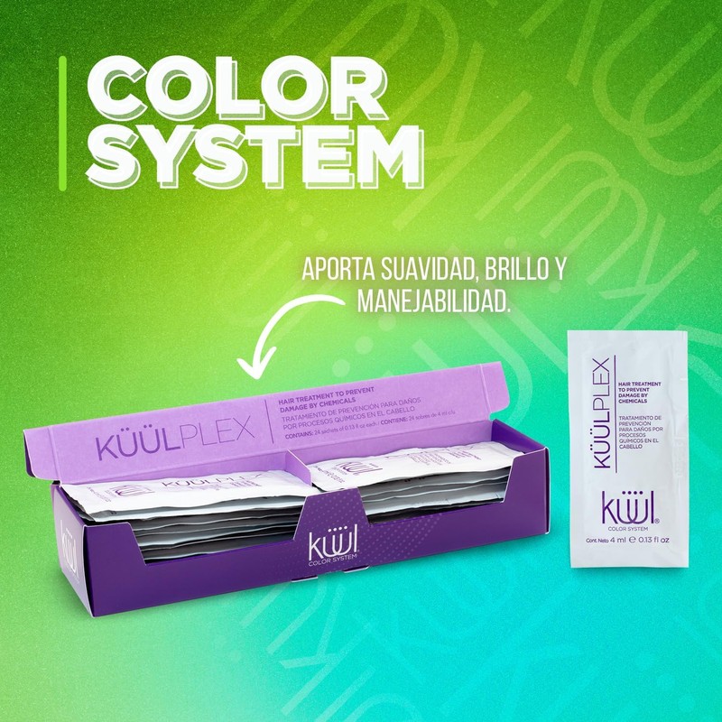 KÜÜL Plex Tratamiento Cabello Maltratado, Suavidad y Brillo 24 Sobres
