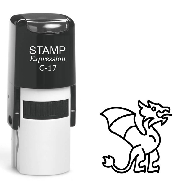 stampexpression - Griffin Outline Self Inking Rubber Stamp - Black