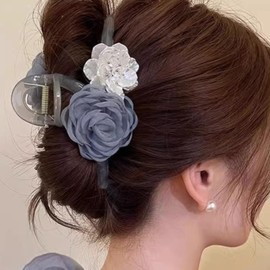 Large Hair Clip, Hair Clip, Hair Clip, Hair Clip, Hair Clip, Hair Accessory, Pearl, Artificial Flowers, Stylish, Bath, Adults, Cute, Popular, Korean Style, Simple, Office, Women's, Cute, Hair Clip