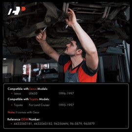 A-Premium Power Steering Pump, with Gear, Compatible with Toyota Land Cruiser 1993-1997 & Lexus LX450 1996-1997