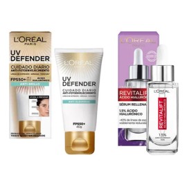 Kit Protector Solar UV Defender FPS50+ Anti Brillo y Sérum
