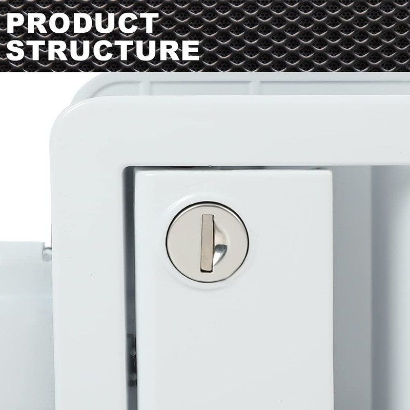 CROSSDESIGN White Paddle Entry Door Lock Latch Handle Knob Deadbolt