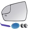 EAP Driver Side Mirror Glass Compatible with Lincoln MKX 2016-2018,