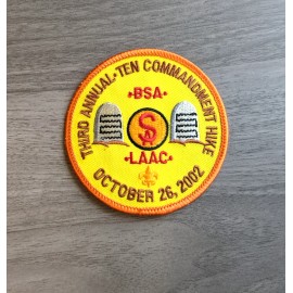 Los Angeles Area Council Boy Scouts Ten Commandment hike Patch 2002