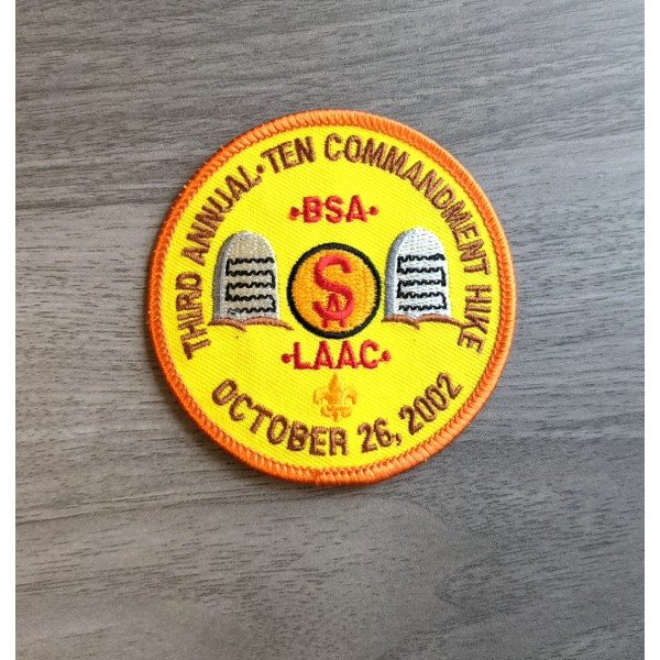 Los Angeles Area Council Boy Scouts Ten Commandment hike Patch