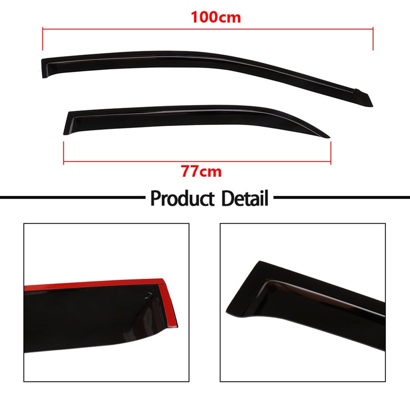 Side Window Deflectors Rain Guards Vent Window Visors for Toyota