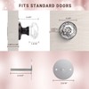 KNOBWELL 3 Pack Crystal Individual Dummy Door Knobs with Antique