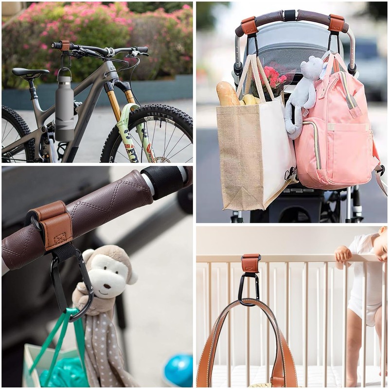 Baby Stroller Hook, Carabiner, 1 Piece, Baggy Hook, Leather Suitcase