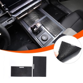 Carworld66 Carbon Fiber Center Console Cup Holder Trim Panel Fits For Hummer EV 2024-25