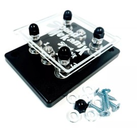Sound Mekanix Heavy Duty Triple (3 Spot) ANL Bolt Fuse Holder -Unbreakable Base- Made in USA