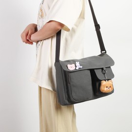 Phaoullzon Kawaii Crossbody Bag Cute Messenger Bags Canvas Shoulder Purse Gifts for Teens