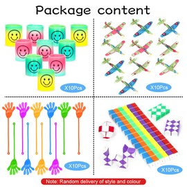 Wishstar Children's Birthday Party Bag Set, Party Bag Children, Party Bag for Girls and Boys, Party Bag Set Polystyrene Flyer, Gossip Hand