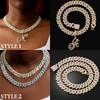 PTJDSMF Gold Silver Plated Initial Cuban Link Chain Necklace for