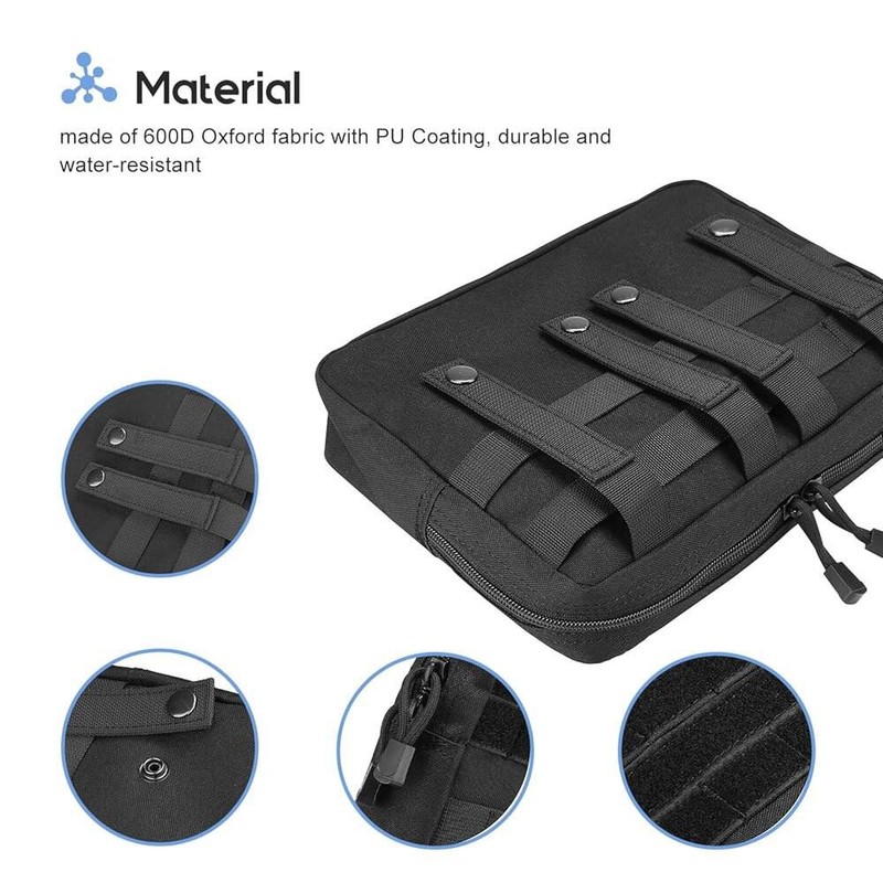 ProCase 프로케이스 전술 관리자 몰 파우치, 밀리터리 MOLLE 파우치 수평