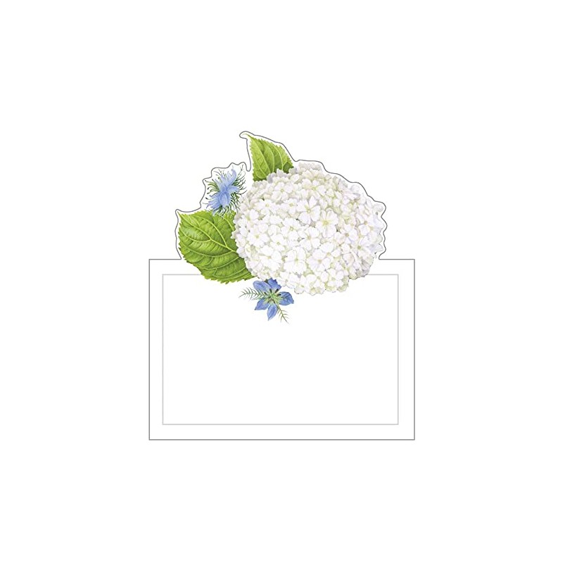 Caspari White Blooms Die-Cut Place Cards - Set of 40