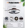Low Profile Ceiling Fan with Light, 19.7" Flush Mount with