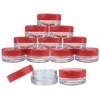 Beauticom (2000 Pieces Jars + Lid) 3G/3ML Round Clear Jars