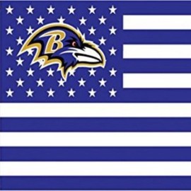 Baltimore Ravens 3x5 Foot American Flag Banner New
