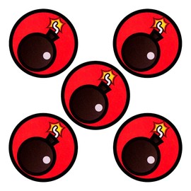 Timebomb Danger Fridge Magnets - 2 Inch - Office Magnets - Whiteboard Magnets - Emoji for Magnetic Board, Magnetic Whiteboard, Refrigerator, Fridge at Office, School or at Home (Pack of 5)