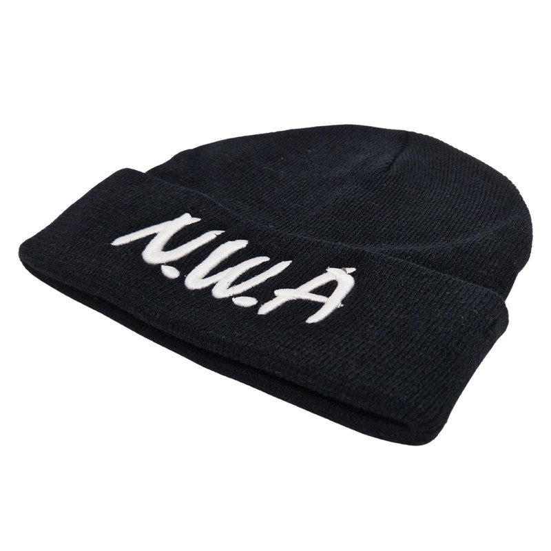 NWA Hiphop Beanie Black Soft Comfortable Casual for Men Women