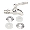 Oak Leaf Replacement Spigot for Beverage Dispenser, Stainless Steel Spigot