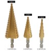 3Pcs Step Cone Drill Bit 6.35mm Hex Shank High Speed