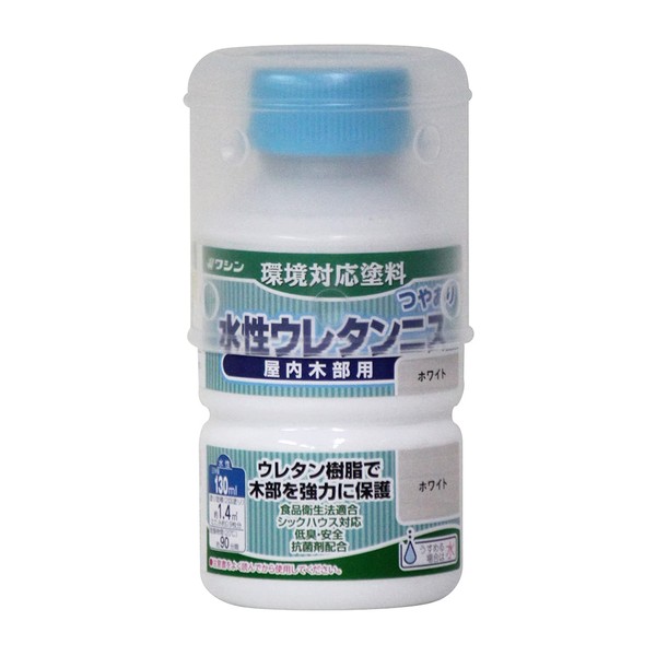 Washin Paint Water Based Urethane Varnish, White, 4.1 fl oz