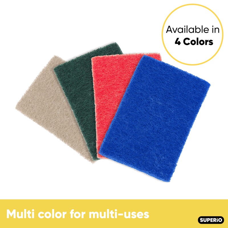 Superio Scouring Pad Non-Scratching Scrubber Non-Scratch Cleaning Scrub Pads Heavy