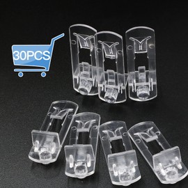 Jamiikury 30pcs Locking Shelf Pins – 5mm Cabinet Shelf Pegs, Clear Plastic Shelf Clips for 5/8" Thick Board