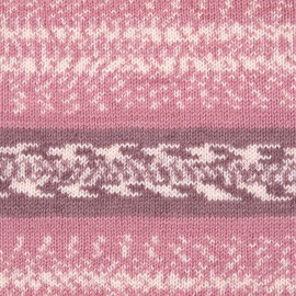 Gründl Scandinavia, Norwegian Pattern Straight from the Ball, 100 g/165 m, 70% Polyacrylic/30% Wool, NS 4-5 (03 Mauve Natural)