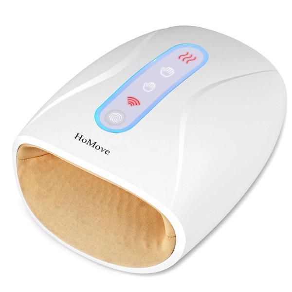 HoMove Cordless Hand Massager, Electric Hand Massager with Compression, 3 Levels Air Pressure and Heating Massage Machine for Arthritis, Pain Relief, Carpal Tunnel and Finger Numbness