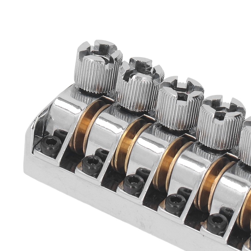 Headless Guitar Bridge Tailpiece 6 String Saddle with Worm Involved