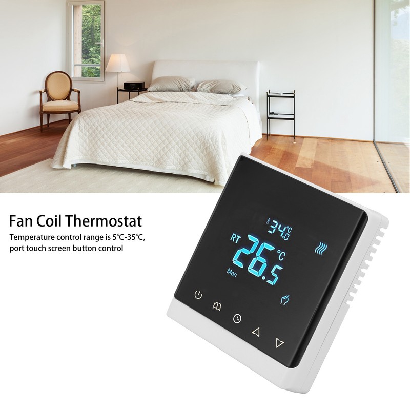 LCD Thermostat Household Intelligent Fan Coil Air Conditioner Temperature Controller