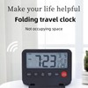 DUOBAGMA Folding Mini Travel Clock with Calendar Home Digital LCD