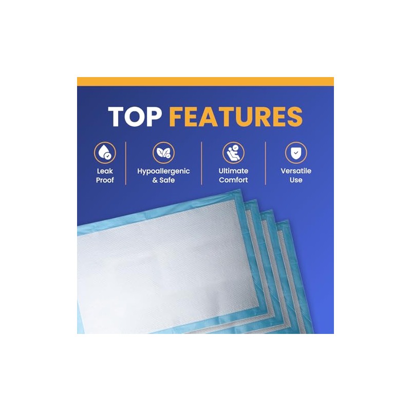 Bazaar 100 x Disposable Incontinence Bed Pads 40 x 60cm