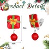 Sailimue 7 Pairs Christmas Crystal Clip On Earrings for Women