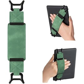 Secure Hand Strap for Kindle Paperwhite and Tablets - Versatile and Lightweight Finger Grip Holder for 6.8-9" Kindle/Kobo/Voyaga//Other Tablet - High Elasticity, Black-2 - Color: Emerald
