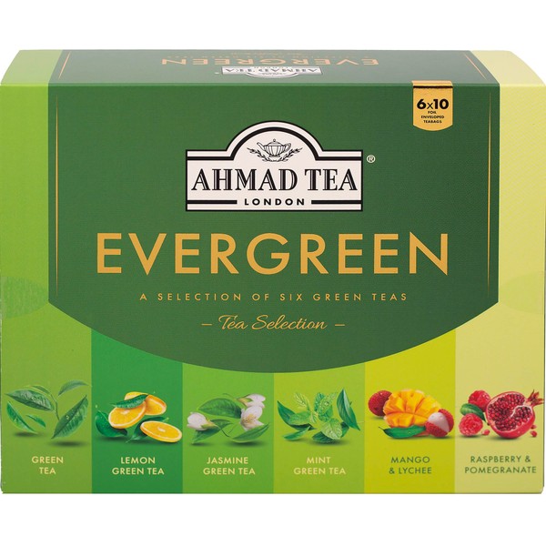 Ahmad Tea Evergreen - Assortment of 6 Green Teas -