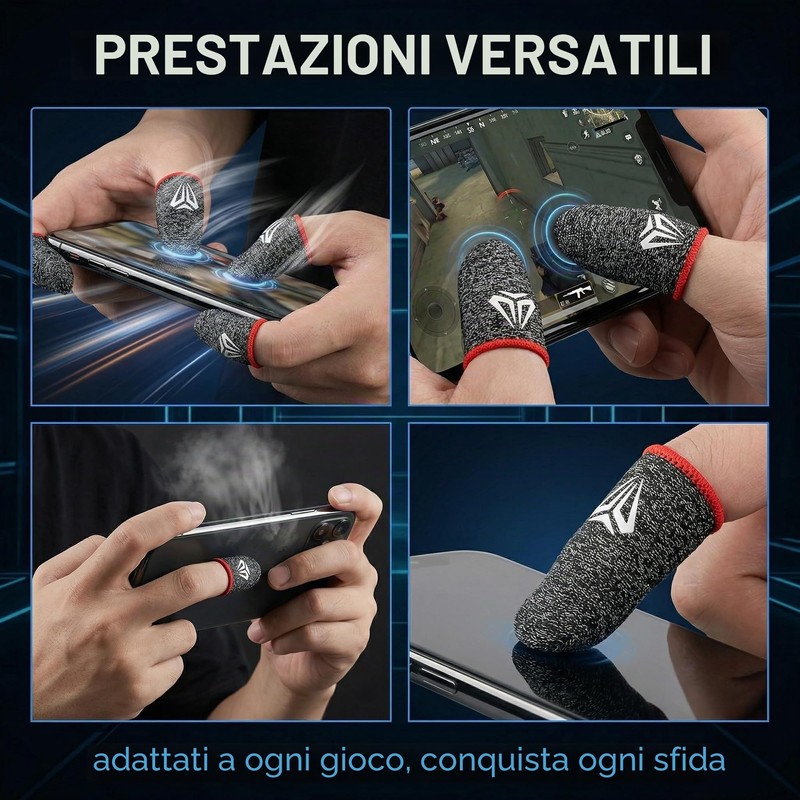 6 Pezzi PUBG Mobile Game Finger Sleeve Touch Screen Thumb